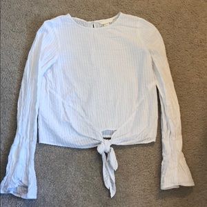H&M white long sleeve blouse